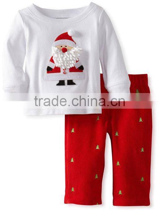 2016 cute new design kids christmas pajamas baby boy dress clothes
