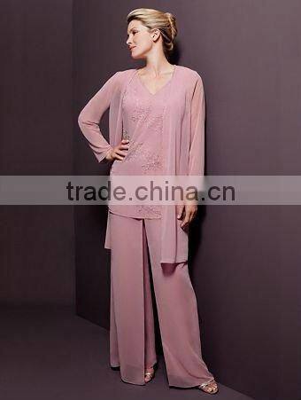 newest chiffon long sleeve with pant casual dresses