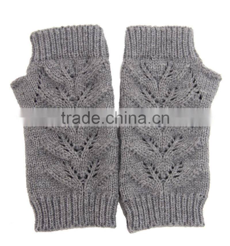 Fashion Handmade Cheap Wool Button Acrylic Glove Women Winter Knitted Gloves