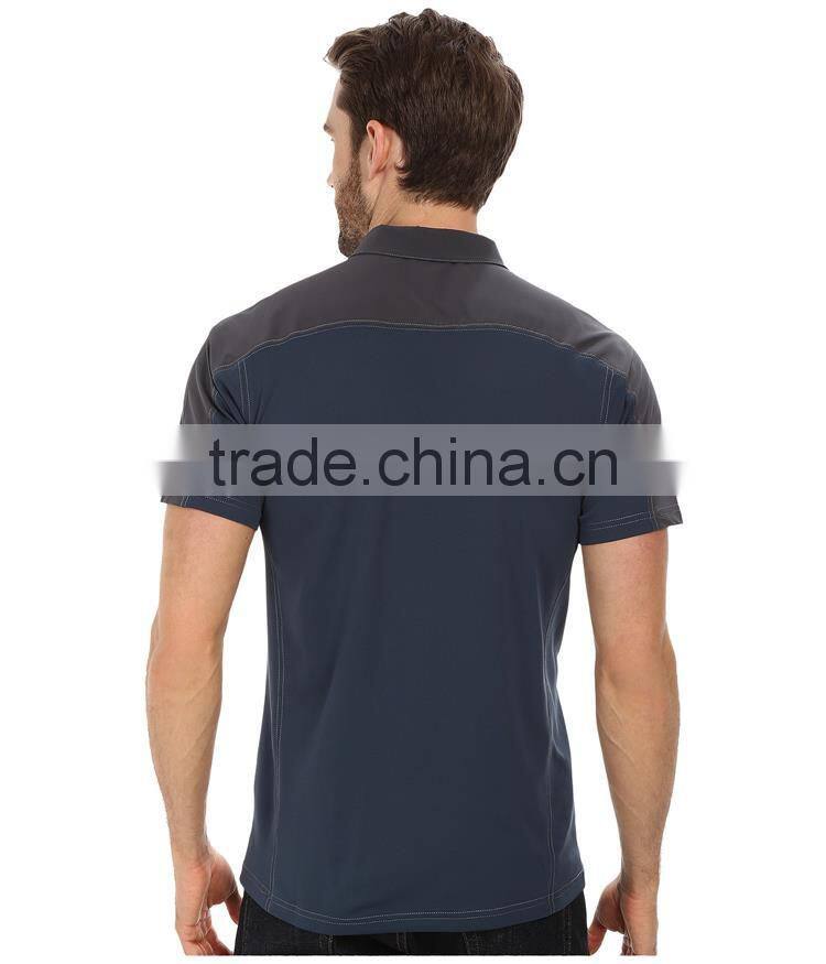 Custom high quality mens zipper collar design polo shirts for sale
