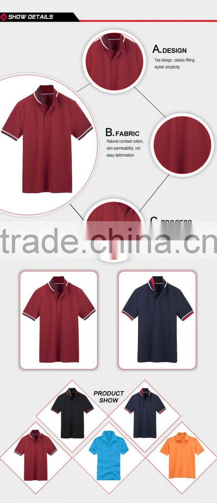 100% cotton men uniform latest design polo shirt