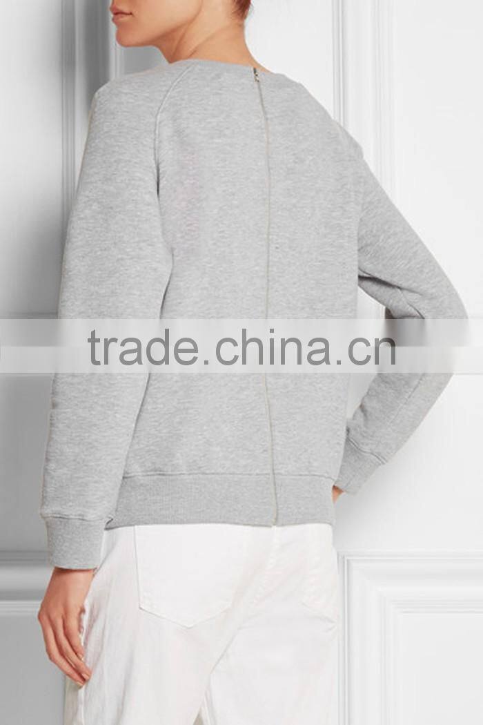 womens embellished cotton-blend jersey custom sweatshirt