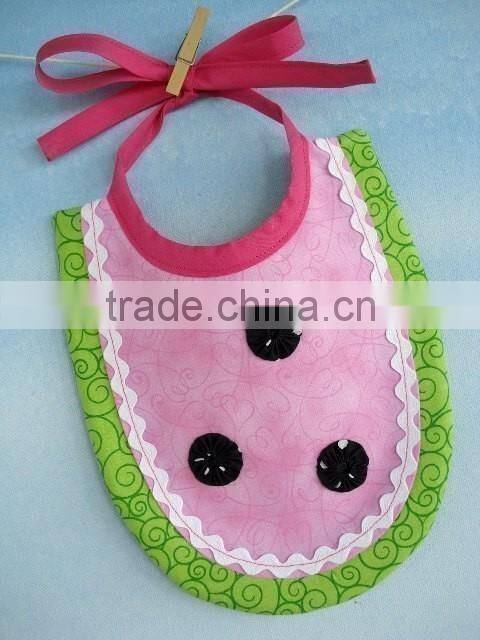New arrival cute design Hot Sale baby cotton clothes fruit style baby bibs
