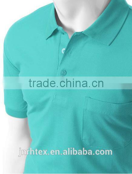 Trade assurance ring spun cotton fabric custom sublimated polo shirt green color