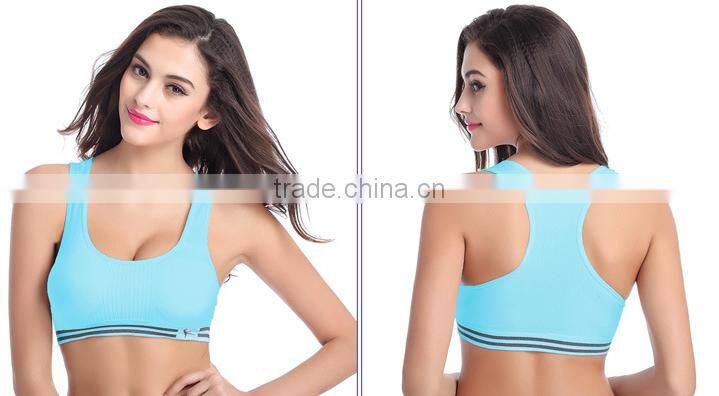 2017 New Sexy Design Customized Your Own Brand Logo Elastic Band Crop Top 90%Nylon 10%Spandex Plain Sport Strapless Bra Bralette