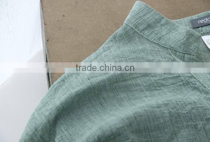 wholesale price summer sun protection Linen / cotton plain long shirts for women
