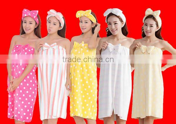 Lovely bow beautiful 9color choice fashion with headbands set made in china comfortable bath towel