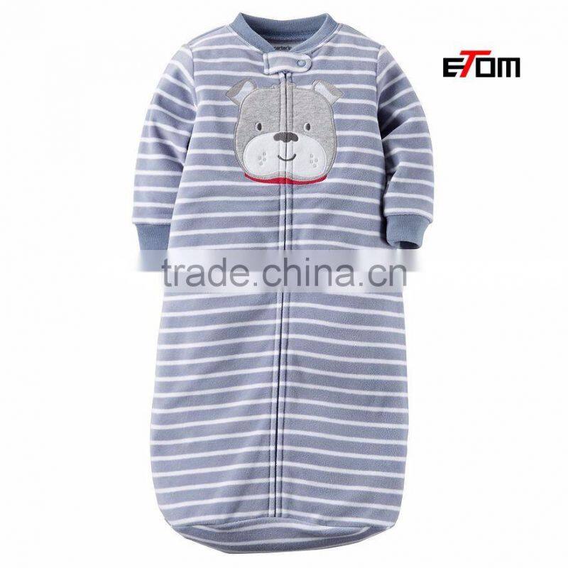 1520 OEM Baby clothes newborn boys velutum print baby Infants clothing& Baby Boy Carter's Striped Dog Sleep Bag