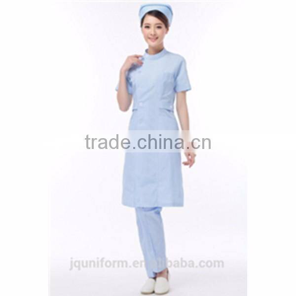 2016 Juqian factory custom uniform fashionable staff nurse uniform designs