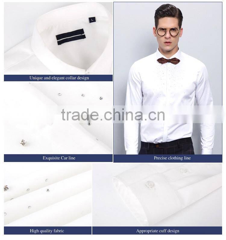Top Quality White Dress Shirts Men Slim Fit