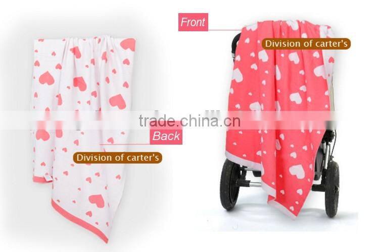 Heart printed knit thin baby wool blanket