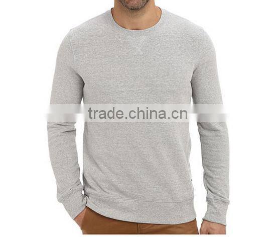 Wholesale Value Cotton Rib-knit collar and hem cheap mens collar sweatshirt