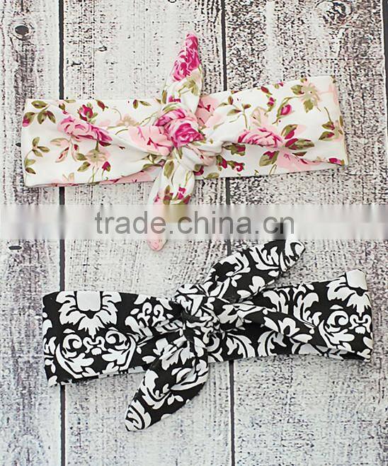 Best Selling Two Pieces Headband Set For Little Girl Fancy Floral Tie Headband Set Adorable children Ornament NP-A-HA905-26