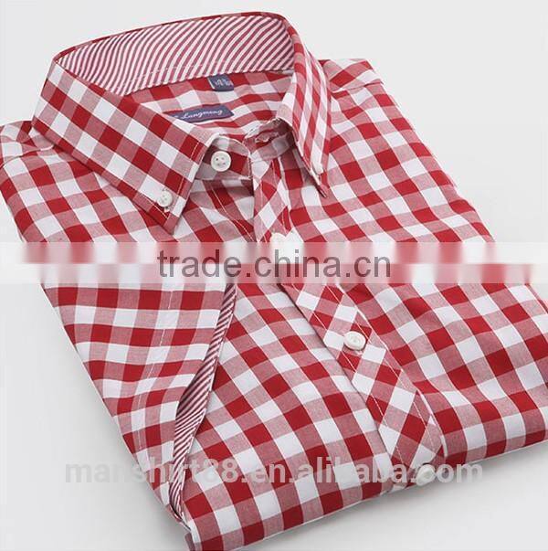 short sleeve button down big plaid summer shirt