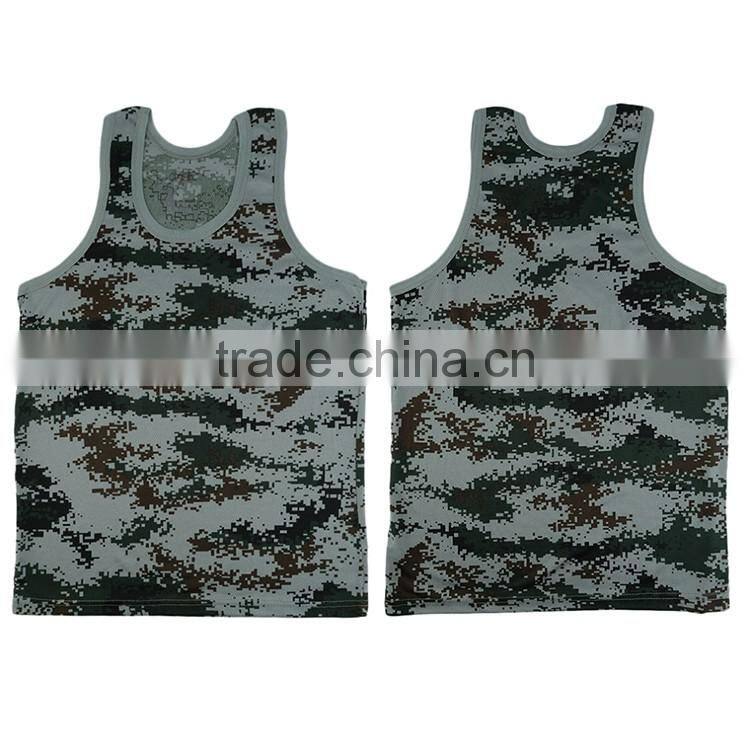 Guangzhou Shandao Factory Low Price Cool max Unisex Camo Sleeveless sportswear miami