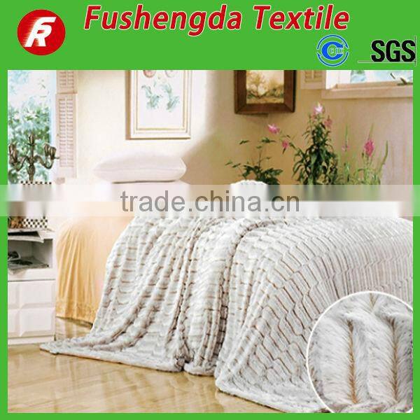 pv plush fleece fur cover in bedspread