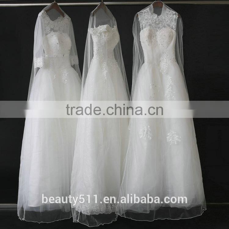 Long luxuriant wedding dress cover garment bag wholesale WB03