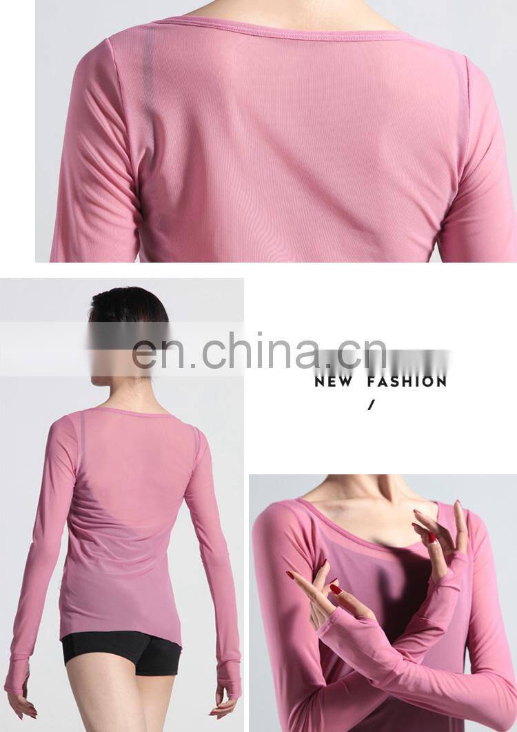 117120107 Pull on Mesh Ballet Dance Tops