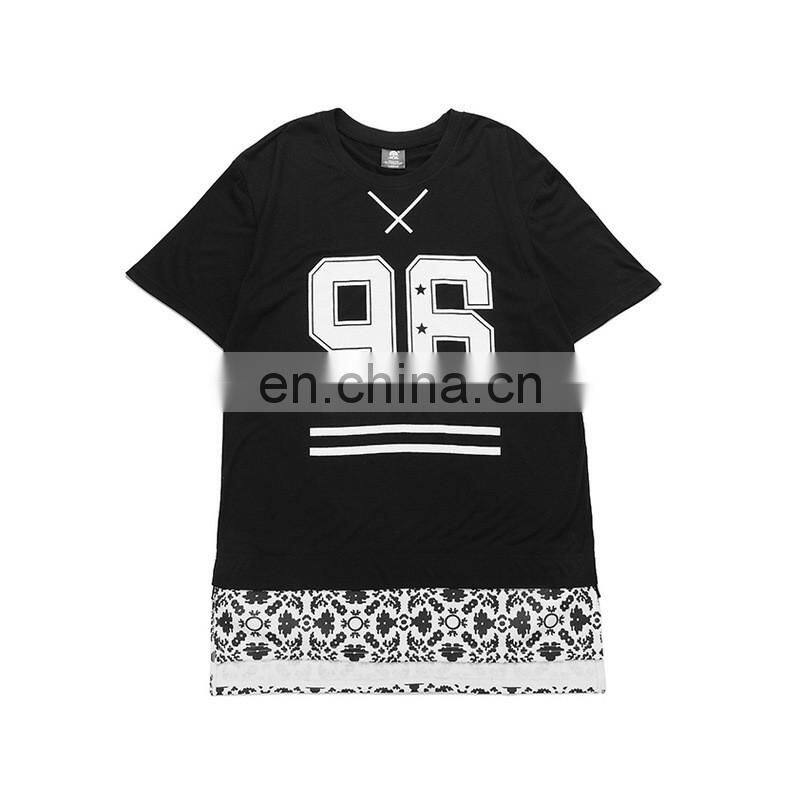 Custom men's long t shirts 6756