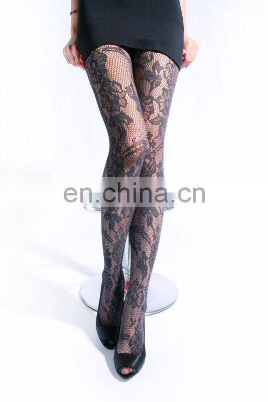 Ladies fashion fishnet flower floral sheer sparking sexy tights