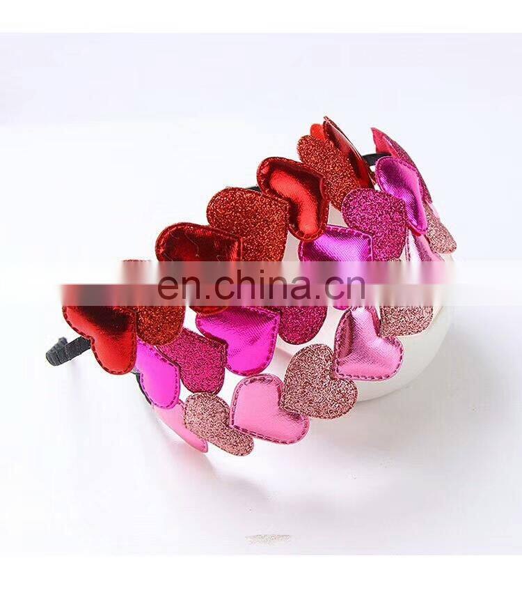 Amazon Hot sale cute sweat-heart plastic Headband for kids