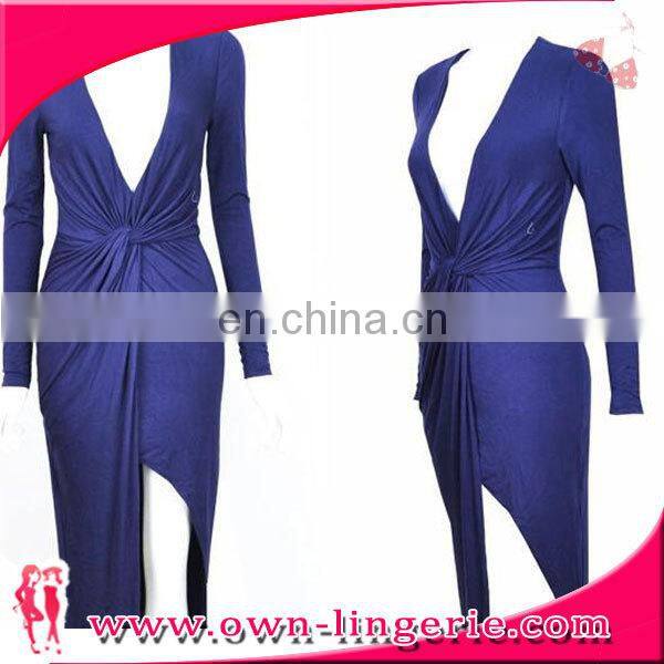 Sexy High Front Slit Ball Gown 2015 Evening Dress,sexy see through evening dress