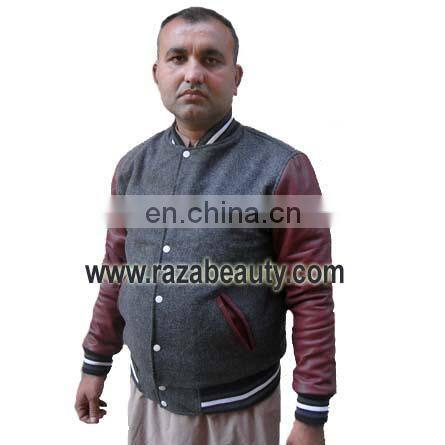 Black & Brown Varsity Jackets, Custom Logo Baseball Jackets, Camel Letterman Jackets, Wool Leather Bomber Jackets