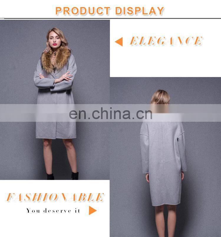 Top Grade Fashion Women Winter Wool Coat Lady Cashmere Winter Coat