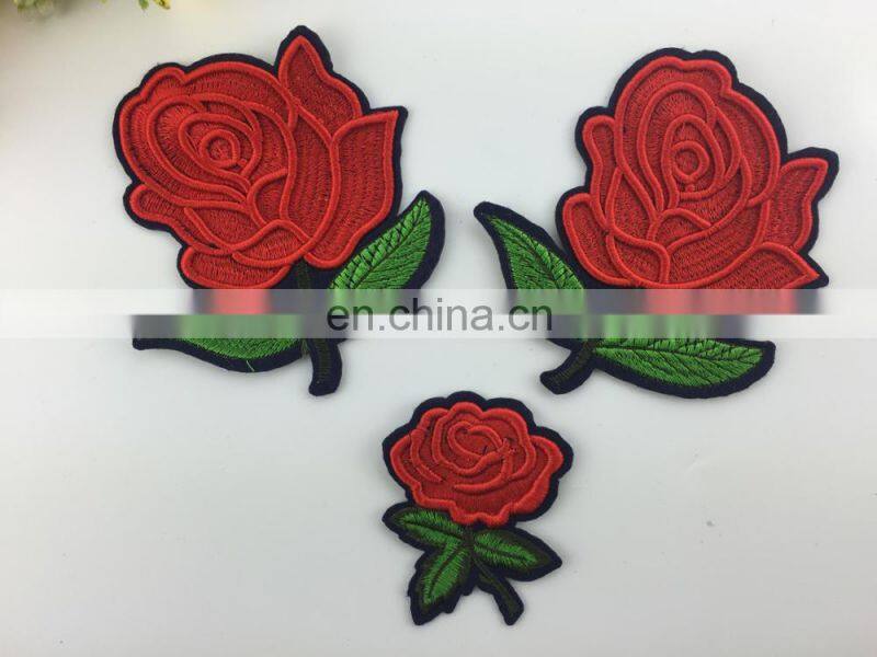wholesale fashion 3D flower embroidery patch for clothes