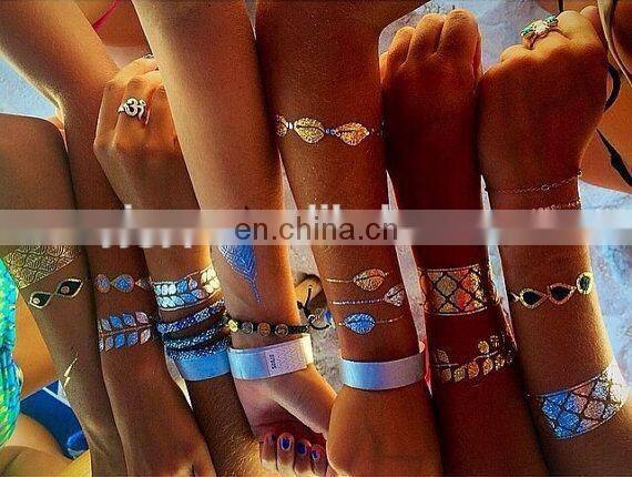 Metallic Gold Temporary Finger Tattoo Sticker