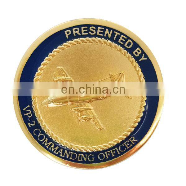 Stamping enamel infilled souvenir coin with diamond cut edge supplier