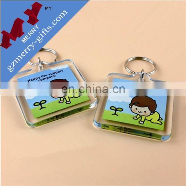 Eco-friendly cheap blank printed acrylic key chain