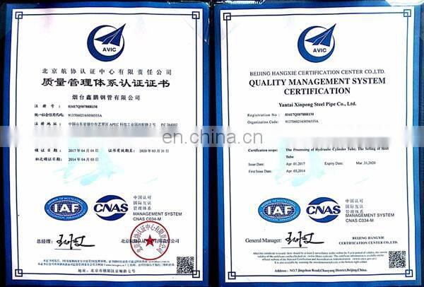 Din2391St52 honed steel tube for hydraulic cylinder seamless pipe