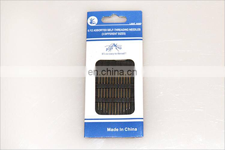 Light hand 6/12 assorted self-threading needles sewing needle