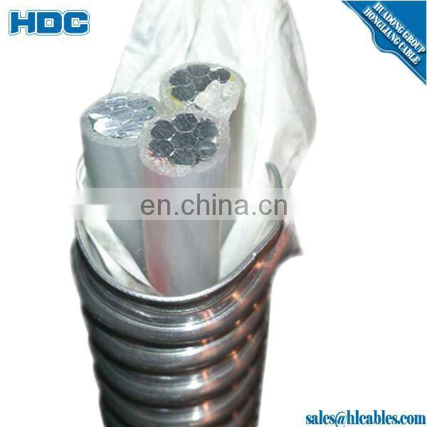 MC 12/4 10awg 12awg soft copper AA 8000 alloy conductor pvc insulation nylon jacket aluminum interlock armour cable