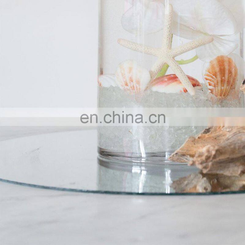 Centerpiece mirror tiles candle plate square shaped for weddings 12x12 inch per set