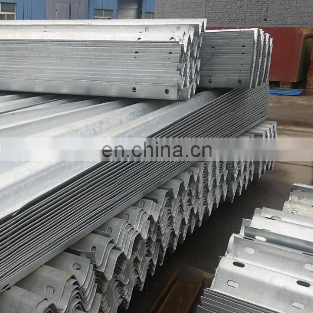 Highway Guardrail Fence Crash Barrier Guard rail for Road construction roadway safety w beam steel crash barrier Hot dipped galv