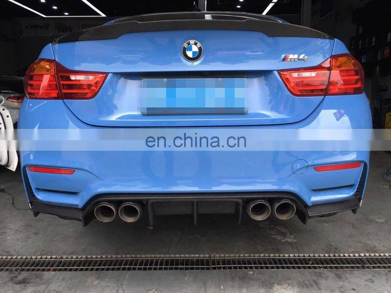 Carbon Fiber Custom M3 M4 Car Rear Bumper Diffuser for BMW F83 F82 M4 F80 M3 14-19