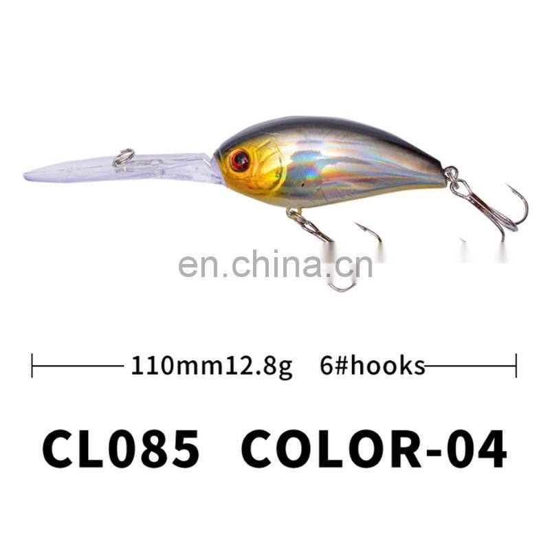 110mm 13g Wholesale High Free Samples Quality Fancy Long Lip Deep Diving Crankshad Fish Bait