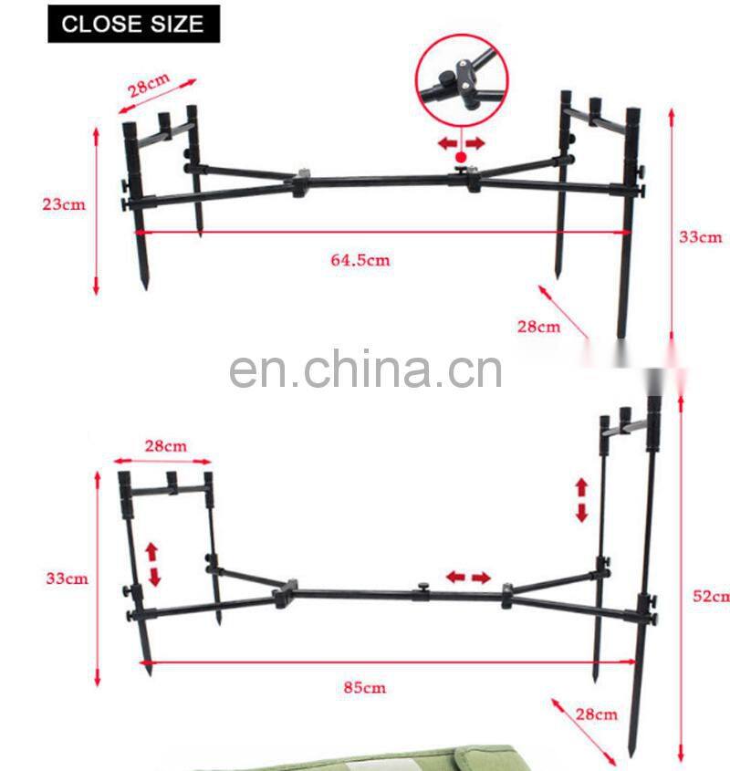 Amazon Fishing Rod Bracket Aluminum Alloy Ground Plug Bracket With Bag Carp Fishing Rod Pod