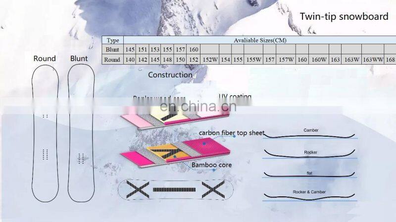 Light weight carbon fiber cheap freestyle snowboard