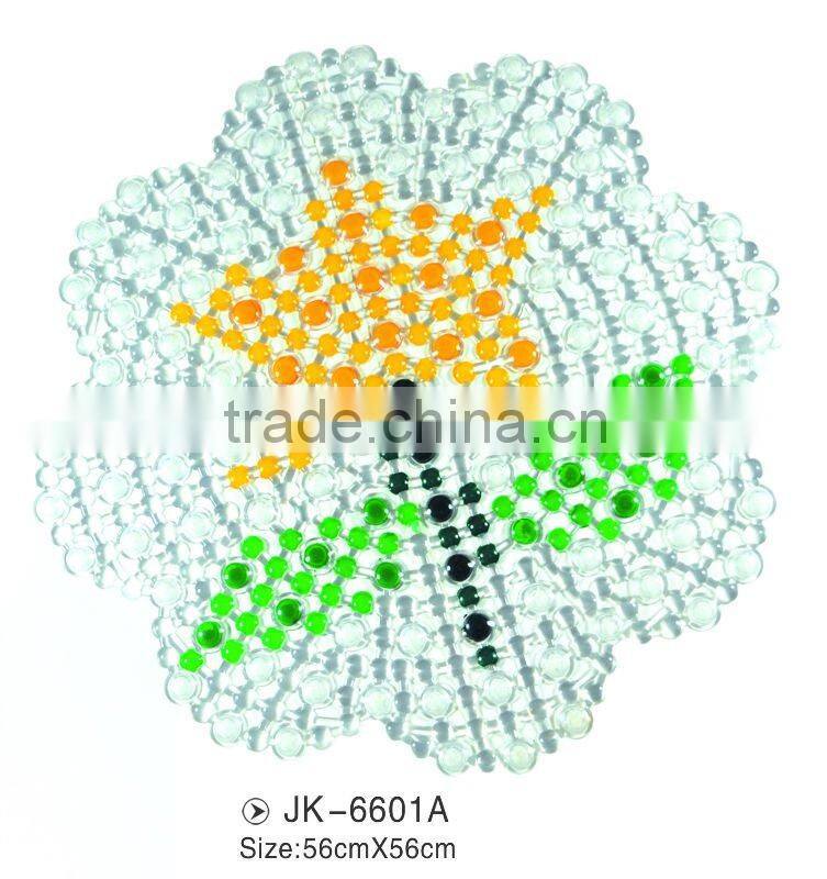 Durable stylish flower shaped bath mat