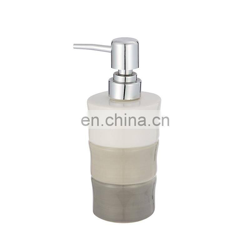 Luxury series brown purple silver ceramic colour glaze bathroom accessories 5pcs set