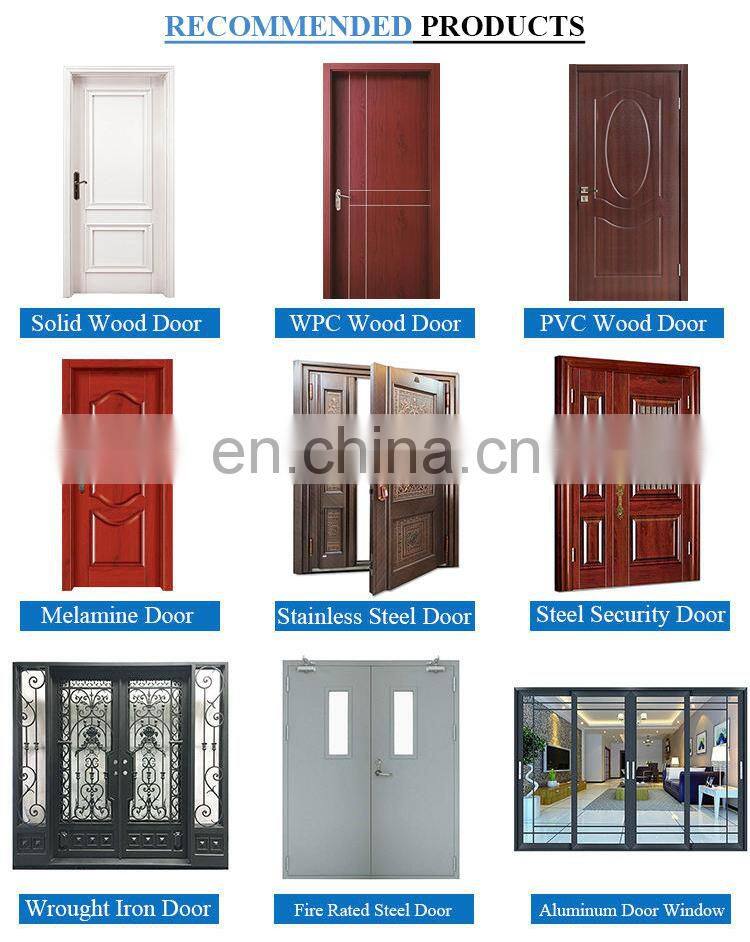 Custom outdoor main entrance metal security doors modern exterior safety double wrought iron front door designs