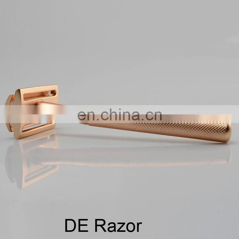 custom deluxe mens 3 blade reusable bamboo safety razor handle