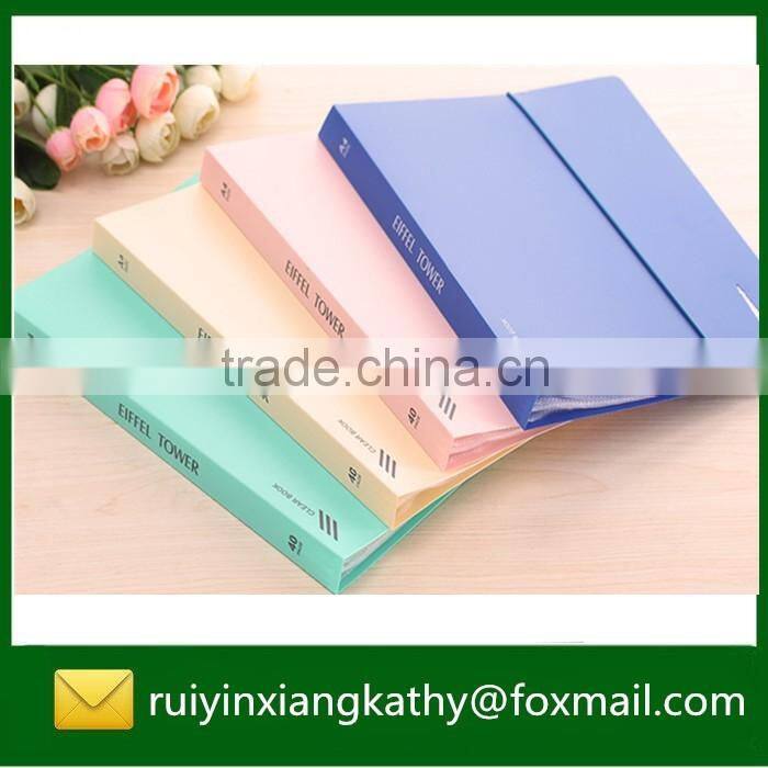 Wholesale PP hard cover Display Book with elastic band