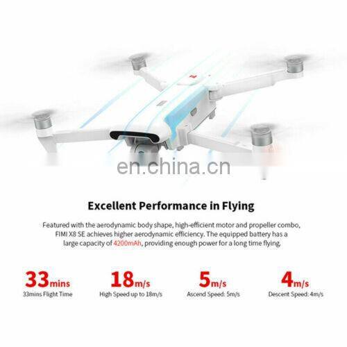 Original Professional FIMI X8SE 2020 8KM FPV Drone With GPS/3-Axis Gimbal 4K Camera/ 35 mins flight