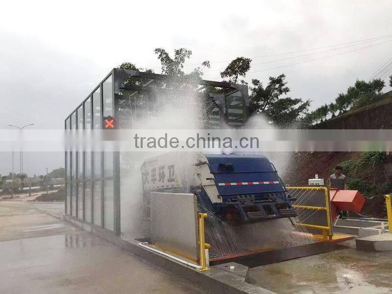 Construction Site Vehicle Wash Machine PE-WW200, Engineering Truck Wheel Wash Equipment, Trash Dump Vehicle Washing System