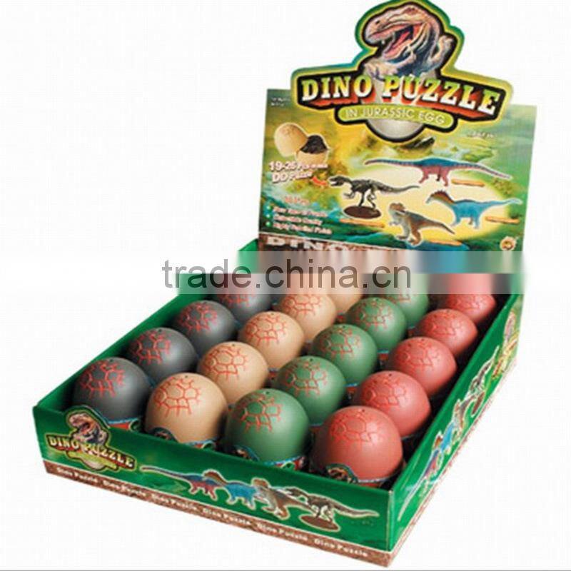 Fancy assembly colorful plastic dinosaur puzzle in jurassic egg for children puzzle games