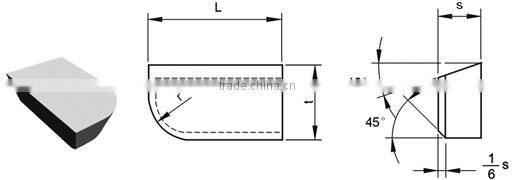 ZhuZhou brazed turning tool,brazing tip h13 grade yg6